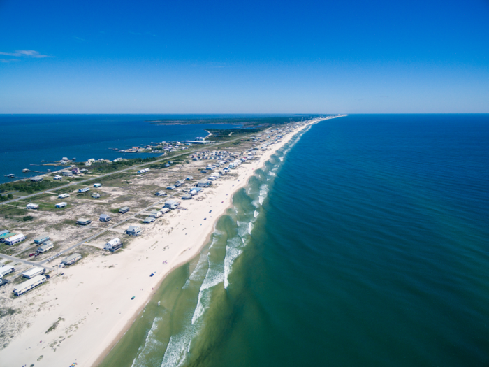 12. Gulf Shores, Alabama, located right at the state