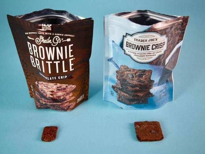 The Brownie Brittle was cut into smaller rectangular shapes while the Trader Joe