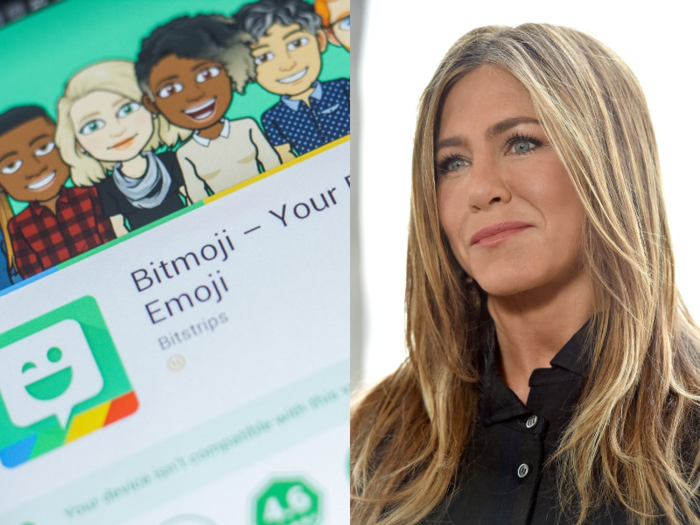 "Friends" star Jennifer Aniston said she lets her creative juices flow with Bitmoji.