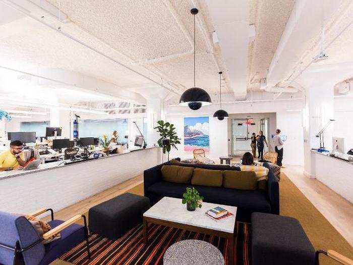 Once WeWork agreed to do it, the company had only about six months to pull it together before it was time to move in."As designs were being approved, we were having construction going through it,"  Mirisola said. "Everything was happening in tandem."