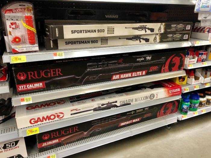 While I waited, I browsed the supply of air guns near the firearm sales counter.