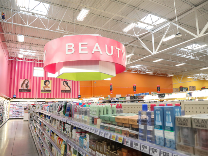 Similarly, there was a multi-aisle beauty department at H-E-B.