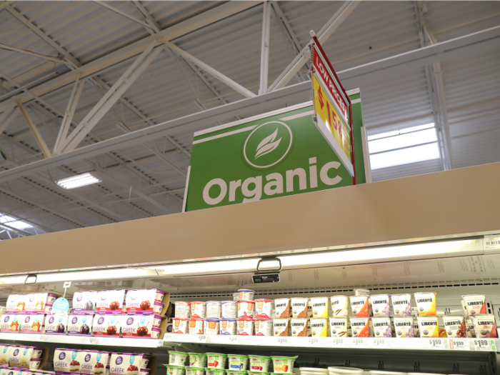 There was a big focus on both gluten-free and organic products at H-E-B and Aldi.