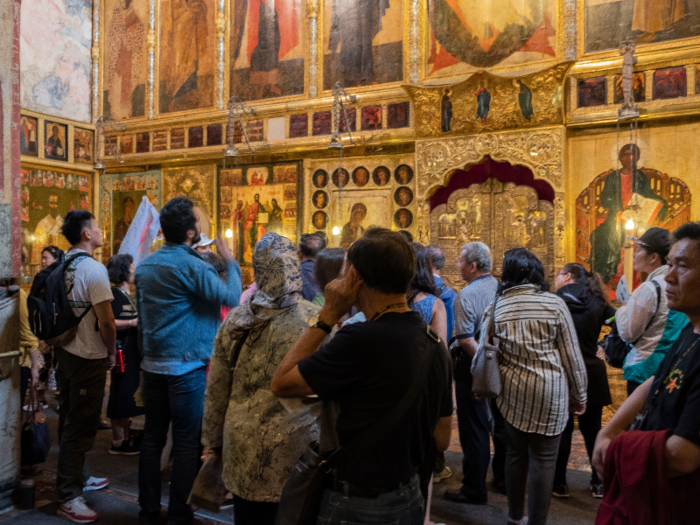 Inside the cathedrals, on the other hand, were swarms of people, so I didn