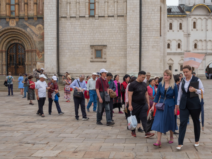 I spotted several tour groups making their way around Cathedral Square, but the size of the area meant that it wasn