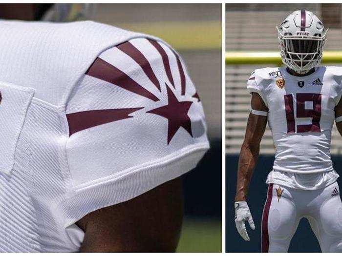 Arizona State — This new white and maroon alternate for the Sun Devils is part of Adidas