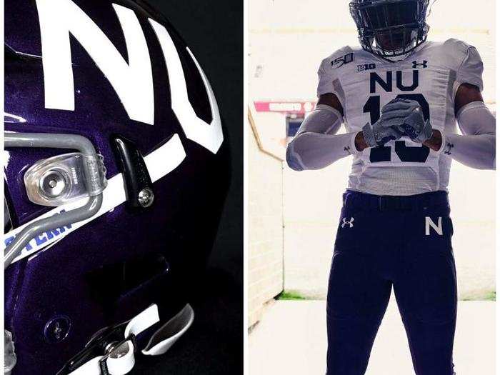  Northwestern — The Wildcats have fauxbacks this season that appear to be influenced by the uniforms they wore in the 1970s. 