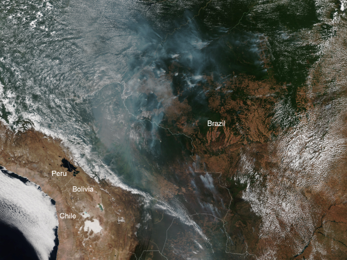 In total, the recent blazes have created a layer of smoke estimated to be 1.2 million square miles wide.