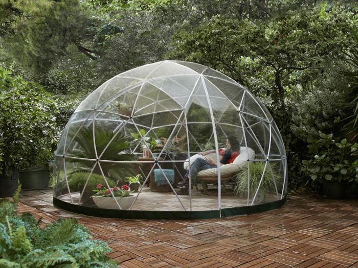 If glamping in your own backyard is more your style, you can buy a translucent garden dome on Amazon.