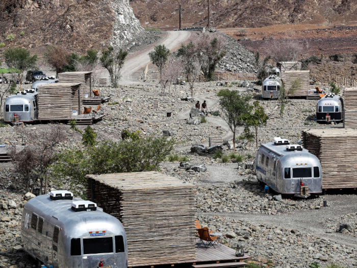 Luxe trailers are yet another way to glamp. In the United Arab Emirates, about 85 miles from Dubai, is the Sedr Trailers Resort, which calls itself a "trailer hotel."