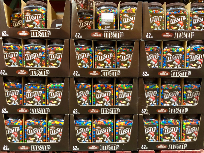 And these 62-ounce jars of M&Ms.