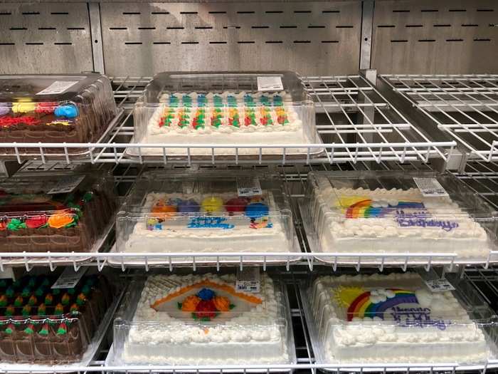 There were cakes for every occasion and customers had the option to personalize them.