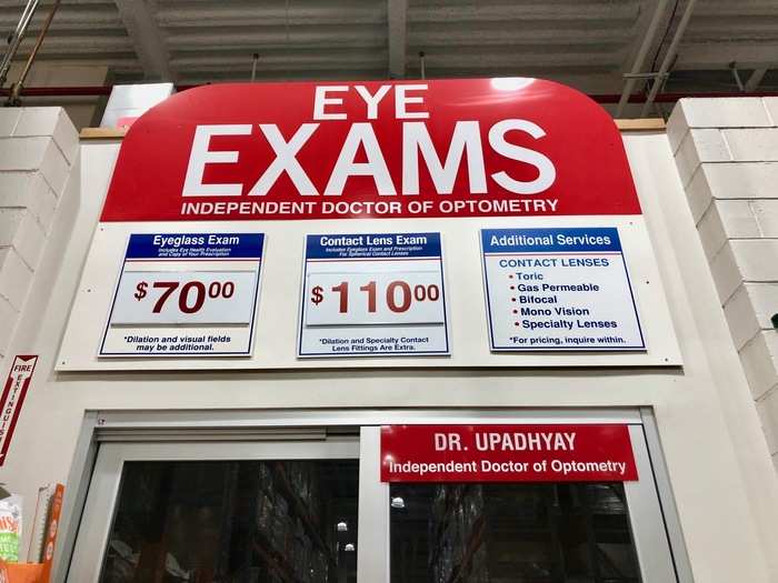 We quickly found a center for eye-exams ...