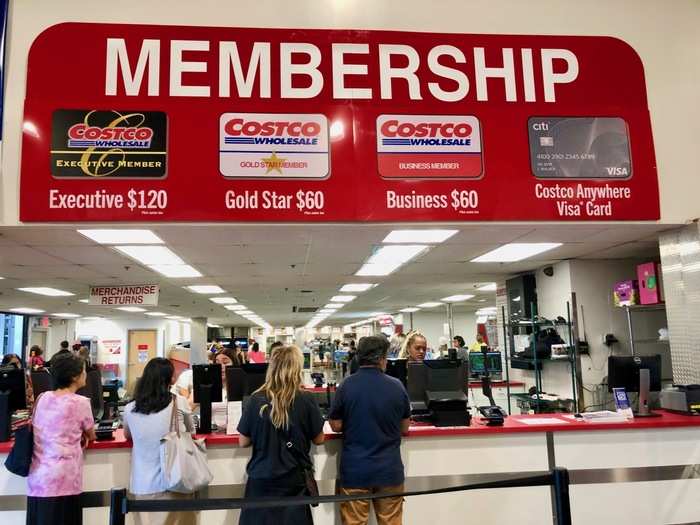 Costco was more rigorous about checking the membership of its shoppers. Our non-member status was discovered right away and we were directed to the membership counter at the front of the store.