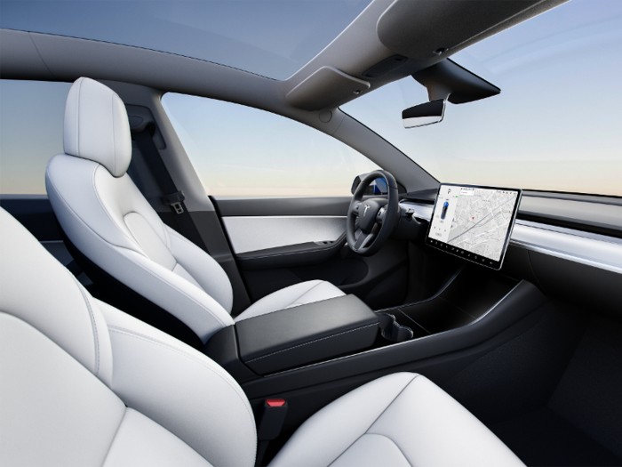 The interior for Tesla