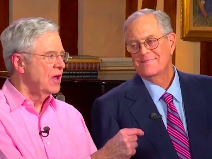 The "shift," as members of the Koch Industries call it, has angered some GOP stalwarts.