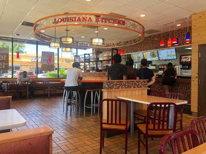 Something I appreciate about Popeyes: the soda dispenser is self-serve. Yes, that’s no doubt why the floor is so sticky, but at least you can get a refill in a hurry. At Chick-fil-A, getting a refill is free, but it’s only marginally less time-consuming than waiting in line at the DMV.