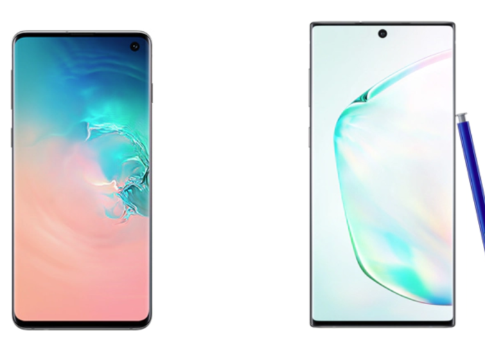 3. The Galaxy S10 has a different "hole-punch" style notch for its front-facing camera compared to the Note 10 — and it