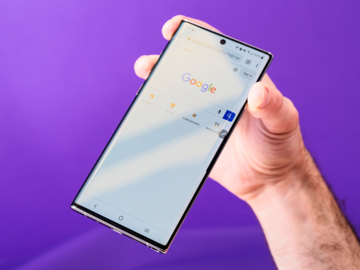 The Note 10 Plus has the largest screen on a smartphone at 6.8 inches, and yet the phone itself doesn