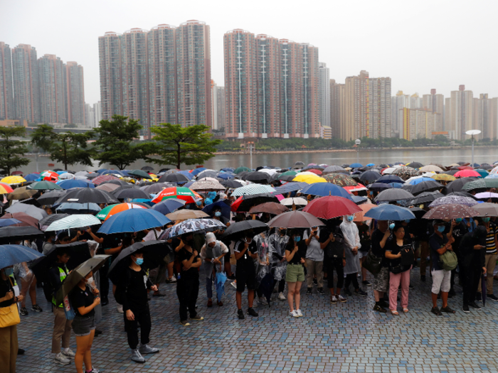  Protesters reportedly chanted: "The five core demands, we won