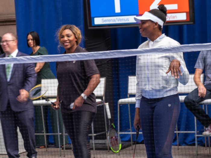 Pop music blasted throughout the courtyard amid occasional cheers from the crowd. Laughing and joking their way through the badminton match, none of the players seemed too concerned about winning.