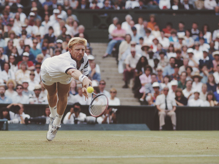 Boris Becker became the first unseeded player and first German to win the Wimbledon singles title in 1985. He won six major singles titles and an Olympic gold medal for men