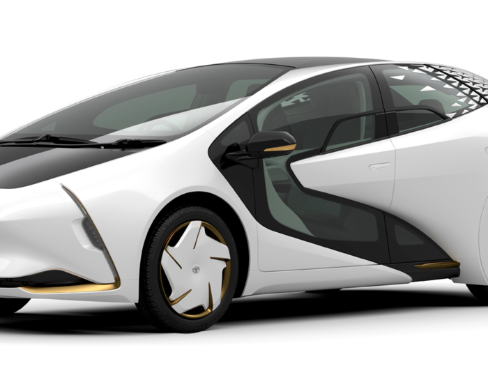 The Concept-i has a "high-tech one-motion silhouette exterior design," according to Toyota. The car, which was first unveiled in 2017, will be used in the Olympic torch relay and serve as the leading vehicle in the marathon.