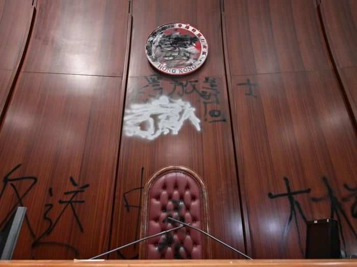 July 1: Protests took a turn as demonstrators stormed the Legislative Council building and caused extensive damage.