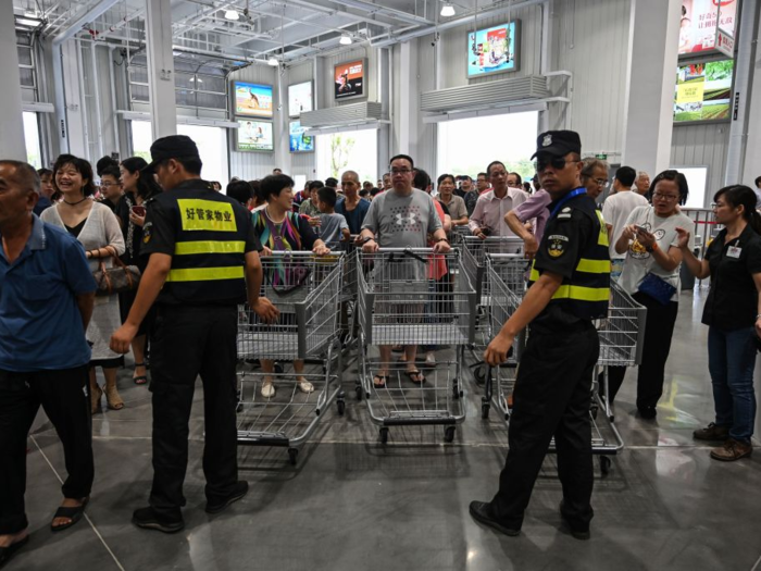 Authorities eventually got a handle on the crowd by barring new customers from entering the warehouse and closing the Costco early.