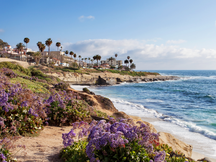 The real-life house is in La Jolla, a ritzy resort community 12 miles north of San Diego that