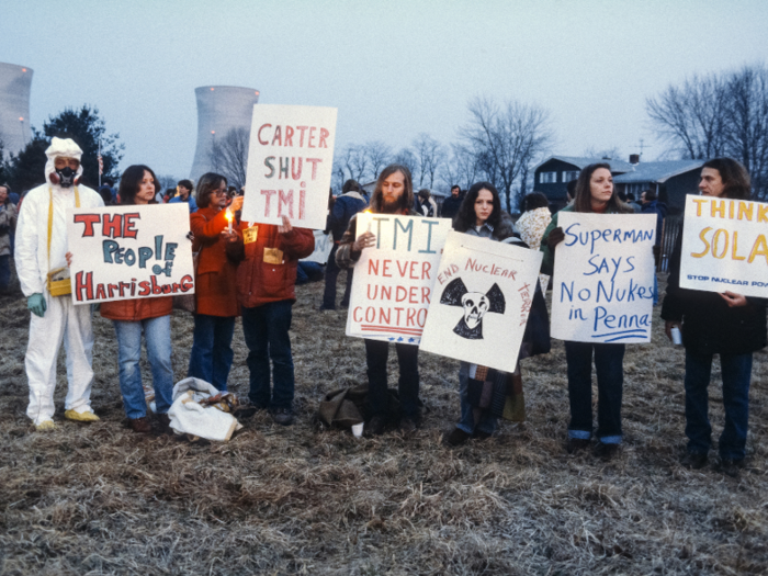 Protests, both near the nuclear power plant and across the country, were held in response to the Three Mile Island incident.