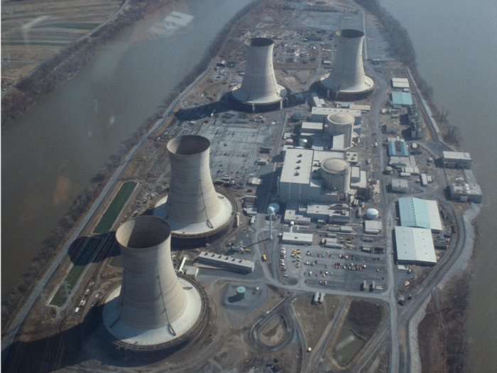 The plant sits on Three Mile Island in Susquehanna River.