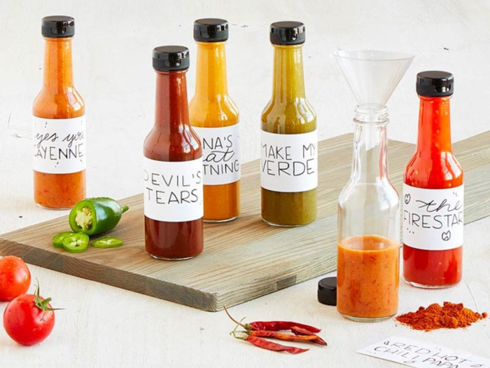 A hot-sauce making kit