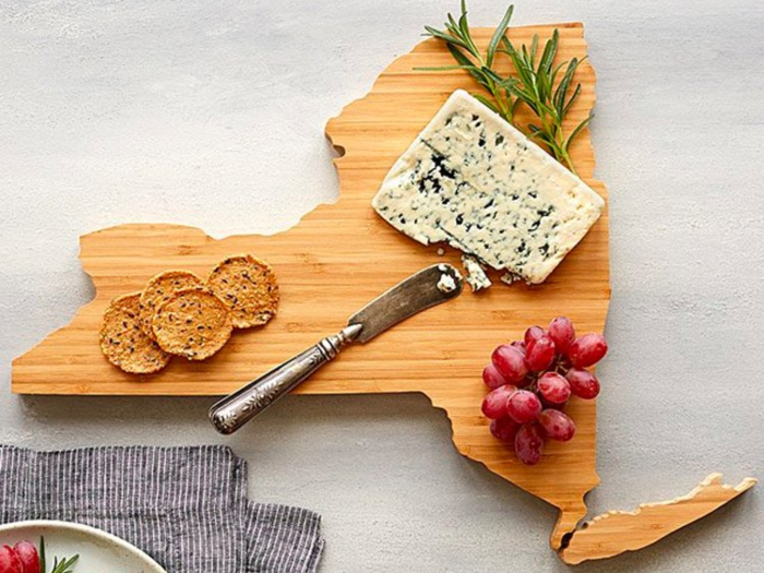 A cheese board shaped like their home state