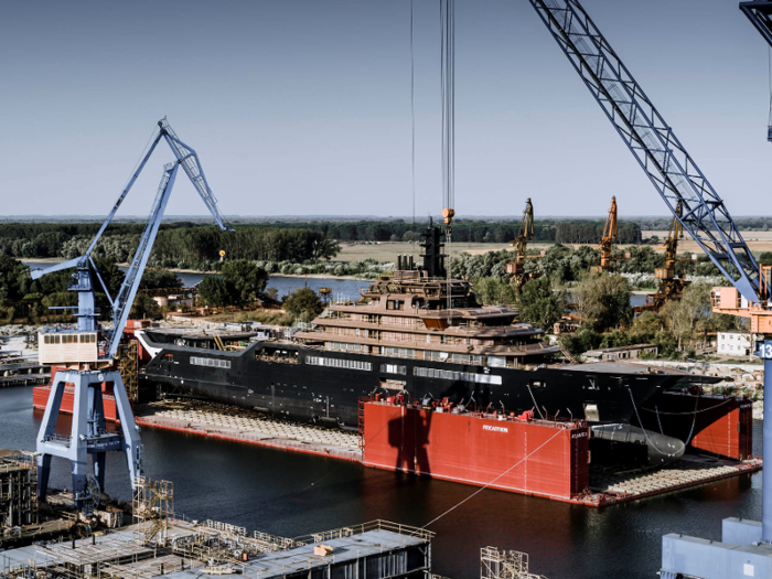 After 18 months of construction, the vessel was lowered into the water at the VARD Tulcea shipyard in Romania on August 24.