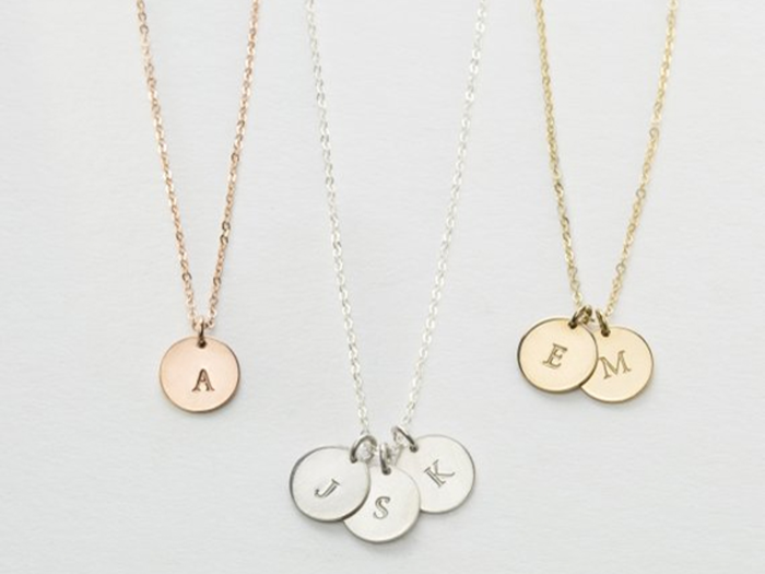 A dainty necklace with meaningful initials