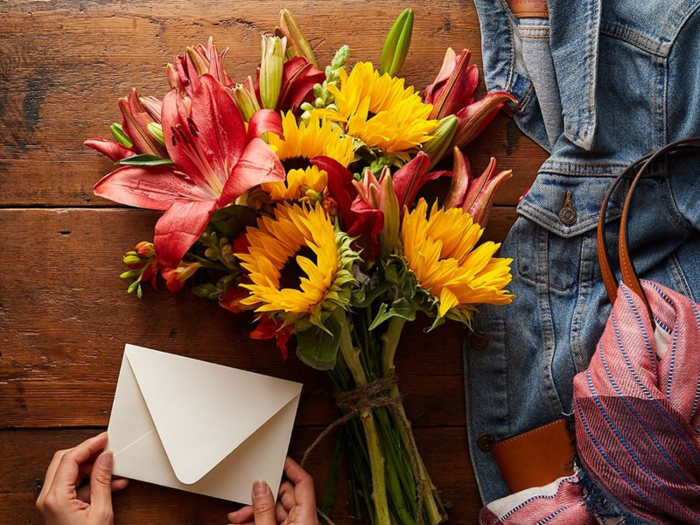 A bouquet of fresh flowers to liven up her space