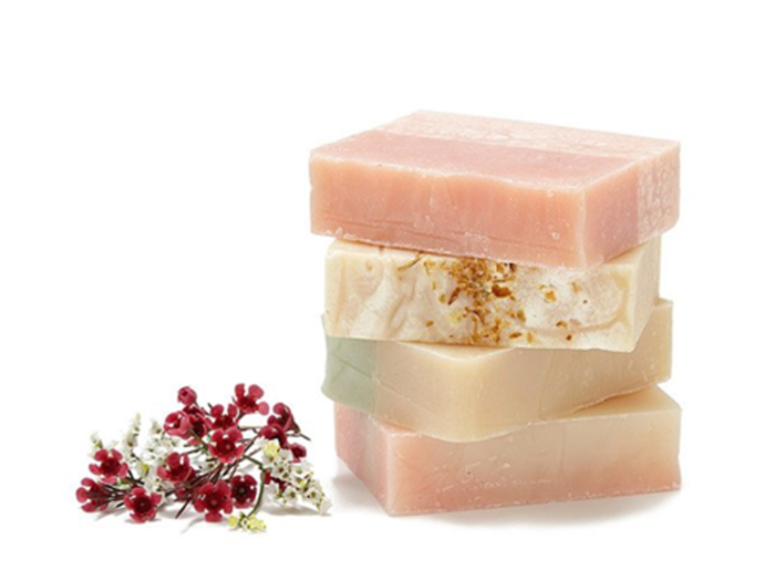 A set of soaps that smell like a bouquet of fresh flowers