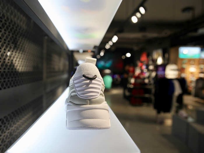 Though there were some sections of the store with vast sneaker displays, different designs and styles were dispersed throughout the store and were not bound to a single area.