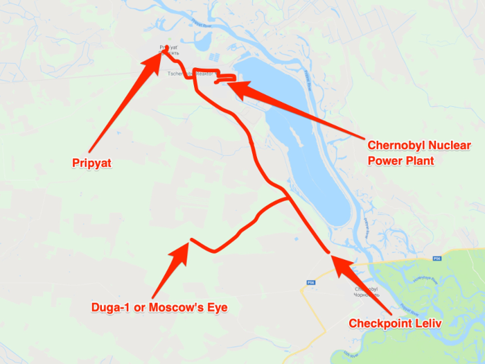 By about 1 p.m., Zwick said they drove the rest of the way to the Chernobyl power plant.