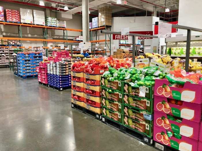 There were no thematically-designed wooden crates here. Instead, everything at Costco looked like it was still in its packaging from another warehouse. We realized we were in for a no-frills shopping experience — and we were ready.