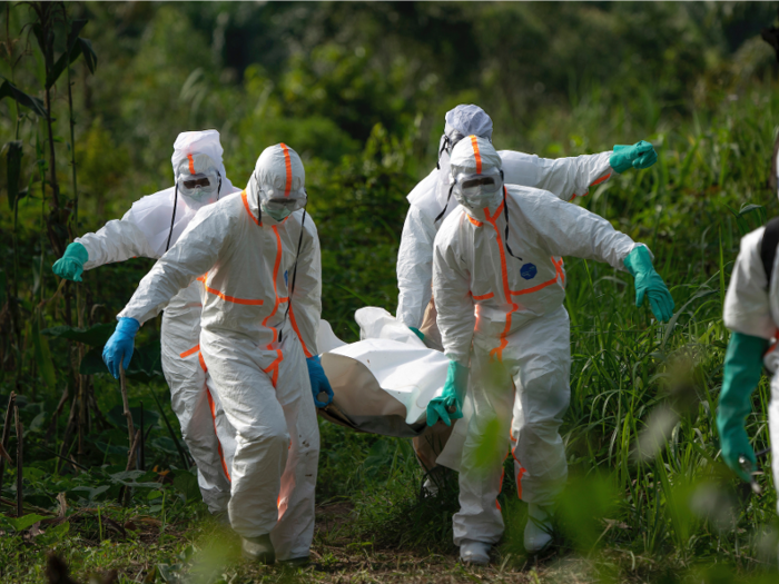 To limit contamination, the Red Cross conducted burials, attempting to bury the bodies as soon as possible, preferably in body bags, and sanitizing families after ceremonies. But in Liberia, there weren