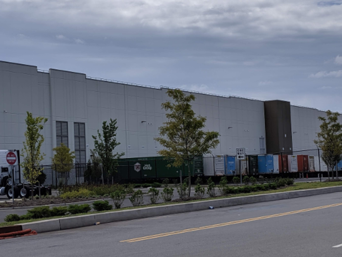 On my way out, I took a walk around the back of the building to see what all those trucks looked like from the outside. That