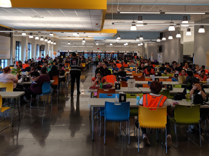 On our way out of the facility, I got a look at one of two lunch areas. There