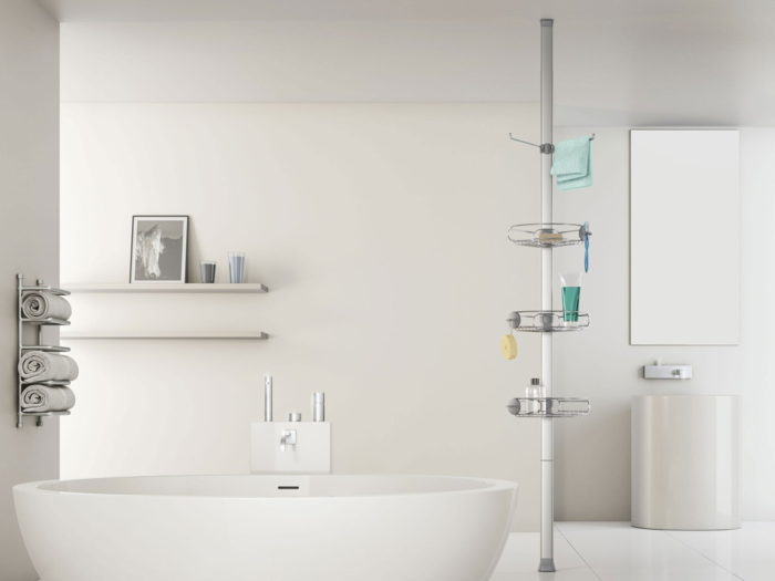 A shower caddy that will follow them through multiple apartments to come