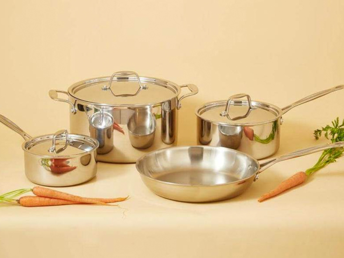 A curated set of pots and pans that won’t fall apart