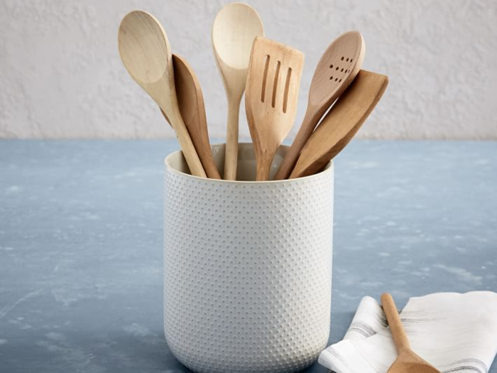 A utensil holder for easy access to cooking tools