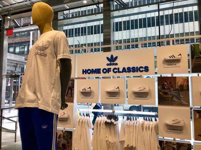 We also found another area that was prominently featuring the classic Adidas design.