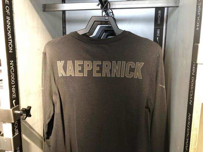 ... except for this t-shirt that referenced Nike spokesperson Colin Kaepernick that was going for $50.