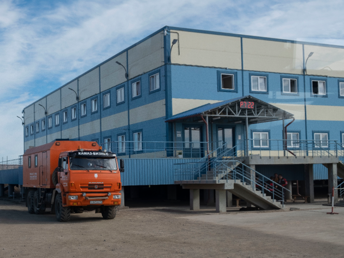 From the airport, it was about a 10-minute bus ride to our next stop: an Alrosa administrative building near the mine.